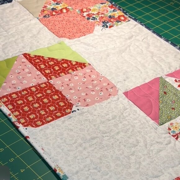 crazy patch heart table runner - Picture 4 of 5